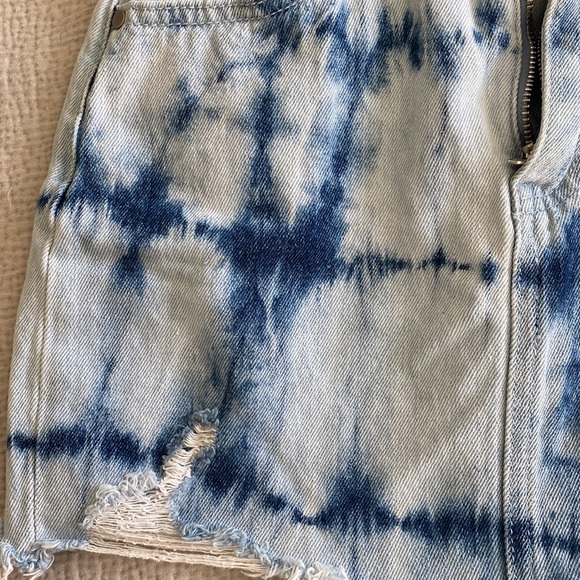 SEED TEEN light blue tye dye denim mini skirt - Picture 4 of 4
